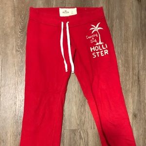 Hollister red sweatpants size s